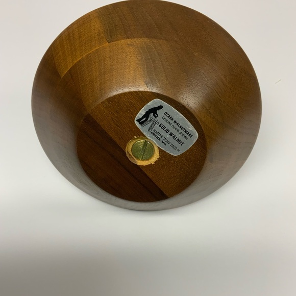 OZARK Walnutware Mid Century Modern vintage Bowl - Picture 6 of 7